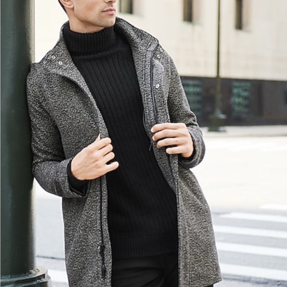 NWOT Express wool blend Men's stand collar Coat